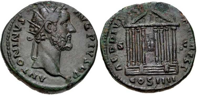 RIC 795a Antoninus Pius, AE Dupondius, 26 mm