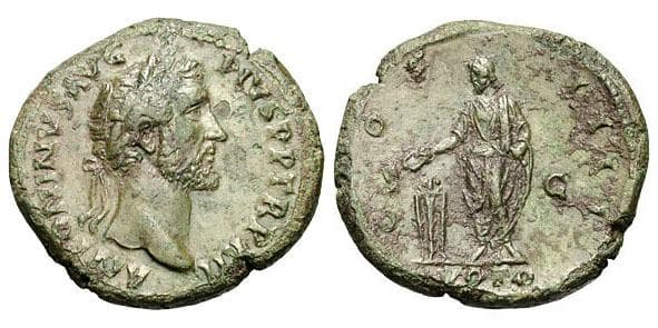 RIC 856v BMC 1826A Antoninus Pius AE Sestertius