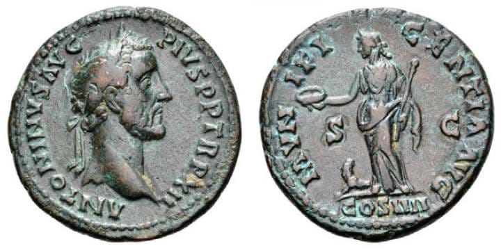 RIC 861 Sear 4307 Antoninus Pius AE As