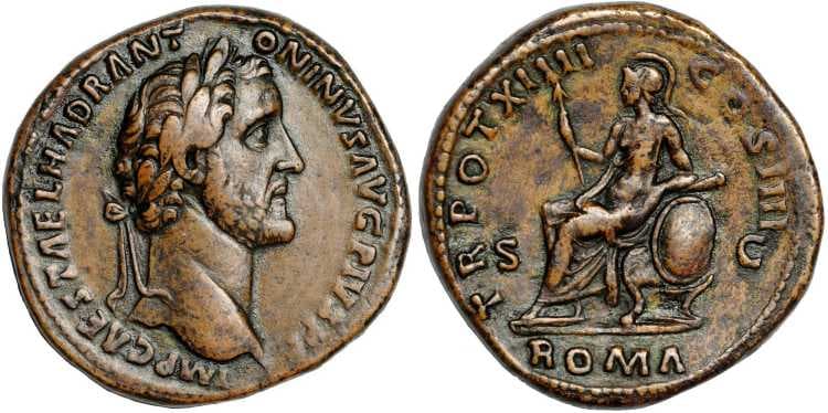 RIC 874 (2) Antoninus Pius, AE sestertius