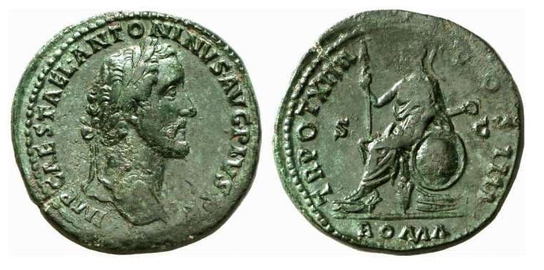 RIC 875 Antoninus Pius, AE sestertius