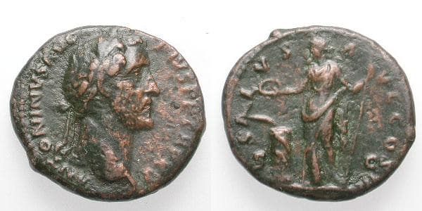 RIC 900a Sear 4311 Antoninus Pius AE As
