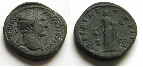 RIC 920 Sear 4279 Antoninus Pius AE Dupondius