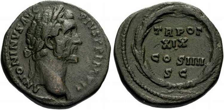 RIC 947 Antoninus Pius AE Sestertius, 33 mm; 27
