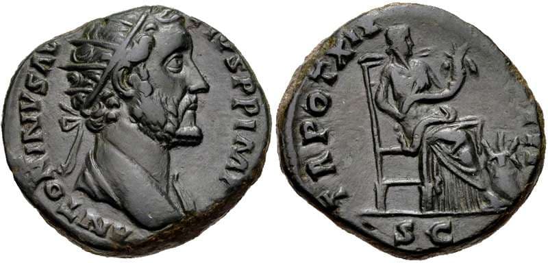 RIC 956 dupondius Antoninus Pius, AE Dupondius