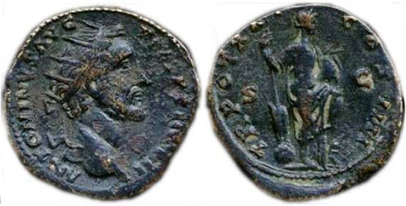 RIC 980 var Antoninus Pius AE Dupondius