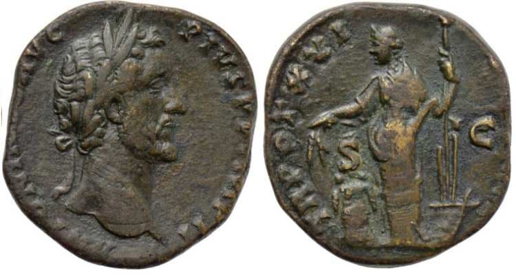 RIC 981 Sear 4254 Antoninus Pius AE Sestertius