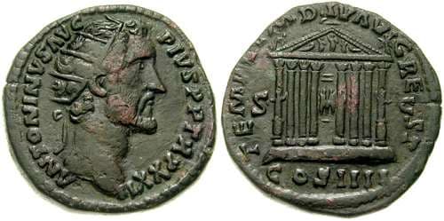 RIC 994 var Antoninus Pius AE Dupondius