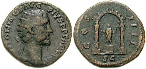 RIC 1039 dupondius Antoninus Pius AE Dupondius