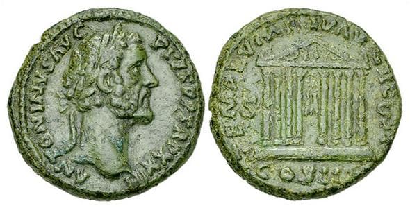 RIC 1040 Antoninus Pius AE As, Rome