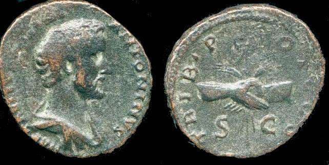 RIC 1088b[hadrian] Sear'88 1225 Antoninus Pius, as Caesar, AE As