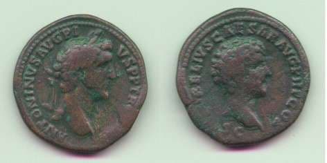 RIC 1216 Antoninus Pius and Marcus Aurelius Sestertius