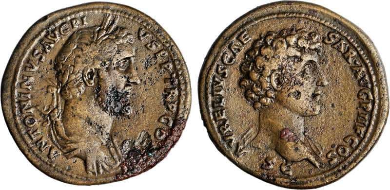 RIC 1219 Antoninus Pius and Marcus Aurelius, as Caesar