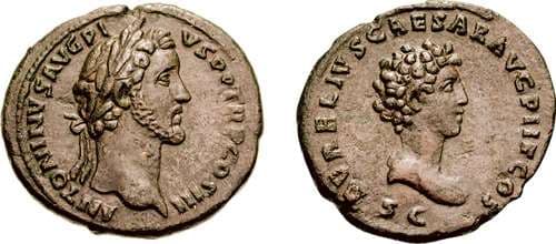 RIC 1222 Antoninus Pius and Marcus Aurelius, as Caesar