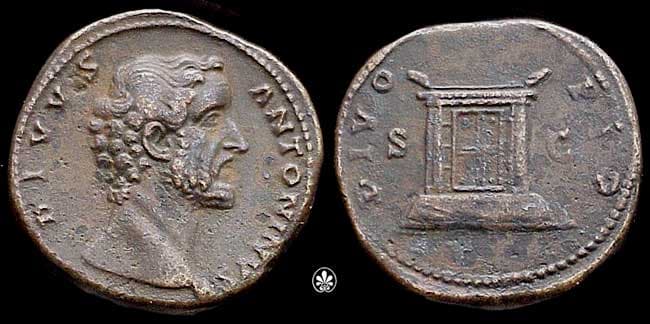 RIC 1272[aurelius] Sear 5200 Divus Antoninus Pius AE Sestertius