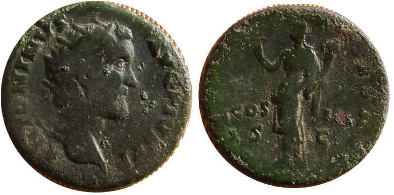 Strack 763 Antoninus Pius, AE dupondius