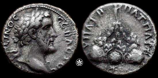 Caesarea Syd 301 Antoninus Pius AR Didrachm of Caesaria, Cappadocia