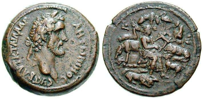 Alexandria Dattari 2996cf Antoninus Pius AE Drachm of Alexandria