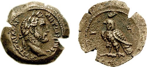 Alexandria Dattari 3133 Antoninus Pius AE Obol of Alexandria