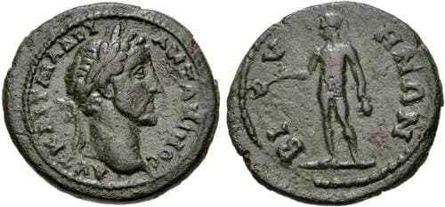 Bizya Varbanov 1426 Antoninus Pius, AE20 of Bizya, Thrace