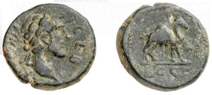 Bostra Spij 9 Antoninus Pius AE17 mm of Bostra, Decapolis