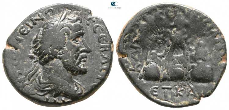 Caesarea Paris 439 Antoninus Pius, AE22 of Caesarea, Cappadocia
