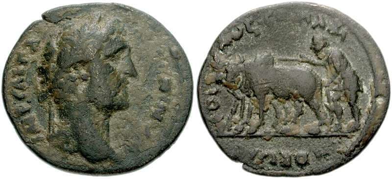 Comama SNG Pfalz 251 Antoninus Pius, AE27 of Comama, Pisidia