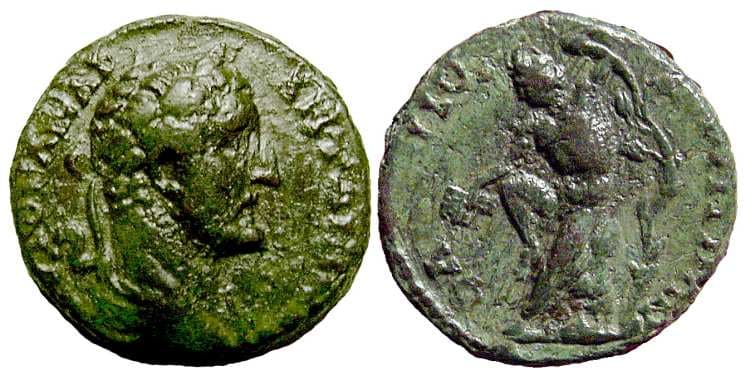 Creteia Mionnet Supp V 176 var Antoninus Pius, AE17 of Creteia-Flaviopolis, Bithynia