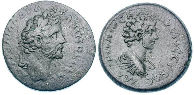 Cyprus BMC 47 Antoninus Pius and Marcus Aurelius AE32 of Cyprus
