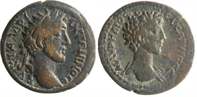 Cyprus BMC 52 Antoninus Pius and Marcus Aurelius, AE32 of the Koinon of Cyprus