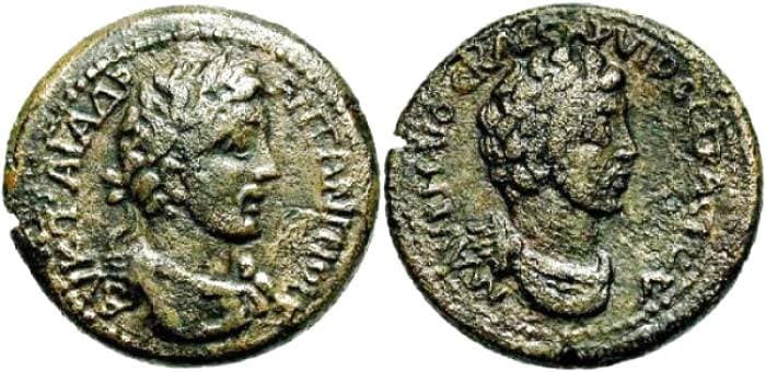 Cyprus Paris 2433 Antoninus Pius and Marcus Aurelius, AE32 of the Koinon of Cyprus