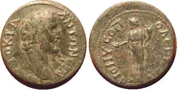 Dionysopolis Moesia Varbanov 425 Antoninus Pius, AE28 of Dionysopolis, Moesia