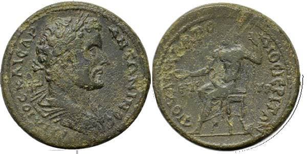 Dioshieron BMC 9 Antoninus Pius AE of Dioshieron, Lydia