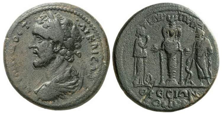 Ephesos BMC 403 Antoninus Pius, AE35 of Ephesos, Ionia