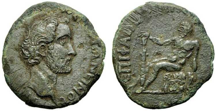 Epiphaneia wwxls 41928 (2) Antoninus Pius, AE23 of Epiphaneia, Cilicia, AD 136-161