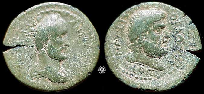 Flaviopolis SNG Lev 1538 (2) Antoninus Pius AE28 of Cilicia, Flaviopolis