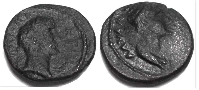 Mylasa BMC 28 Antoninus Pius, AE20 of Mylasa, Caria