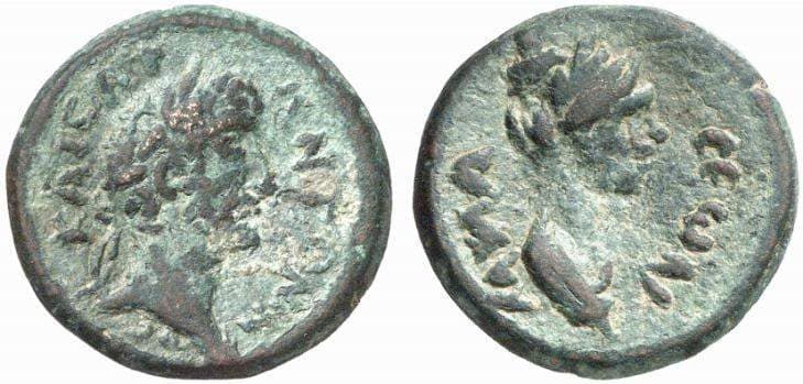 Mylasa BMC 28 (2) Antoninus Pius and Faustina I, AE21 of Mylasa, Caria