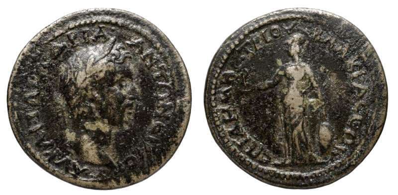 Nacrasa Waddington 5117 Antoninus Pius, AE24 of Nacrasa, Lydia