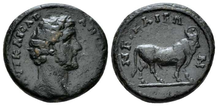 Nicaea Leypold I 148 Antoninus Pius AE19 of Nicaea, Bithynia