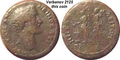 Nikopolis Varbanov 2125 Antoninus Pius, AE31 of Nikopolis ad Istrum, Moesia