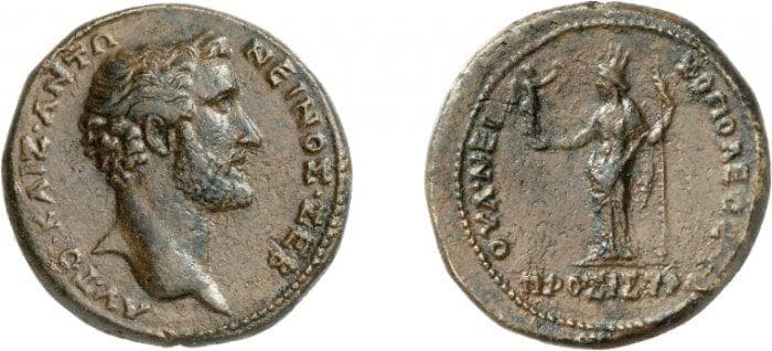 Nikopolis Varbanov 2134v Antoninus Pius, AE of Nikopolis ad Istrum, Moesia Inf