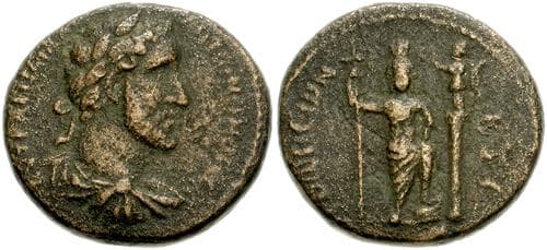 Orthosia Phoenicia Rouvier 877 Antoninus Pius, AE24 of Orthosia, Phoenicia