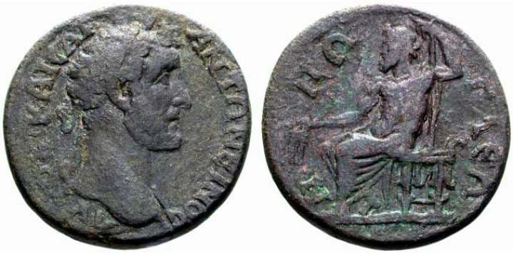 Pogla Righetti Coll V, 803 Antoninus Pius, AE34 of Pogla, Pisidia