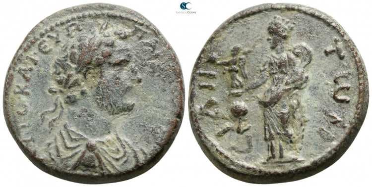Side wwxls 41237 Antoninus Pius AE28 of Side, Pamphylia