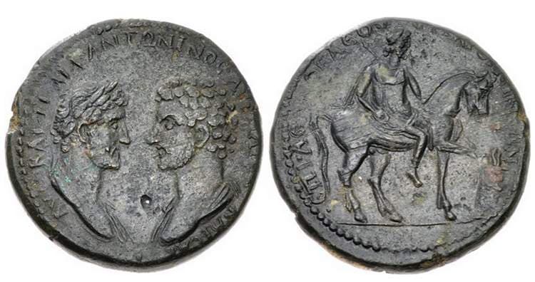 Stratonikeia Caria Imhoof GRM 7 Antoninus Pius and Marcus Aurelius