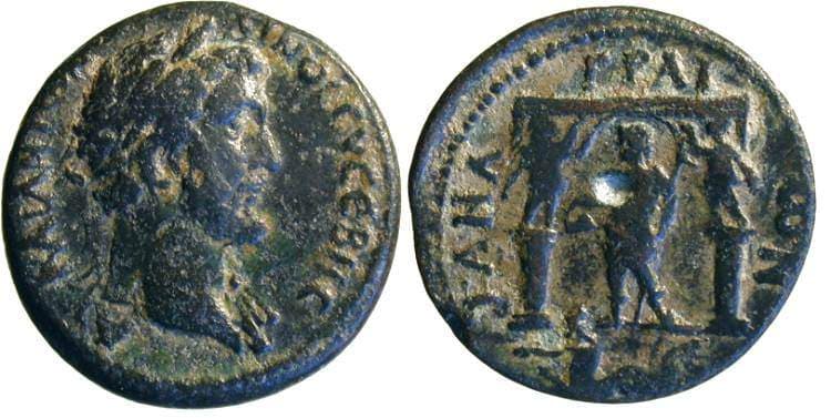 Tanagra BMC 60 Antoninus Pius, AE25 of Tanagra, Boeotia