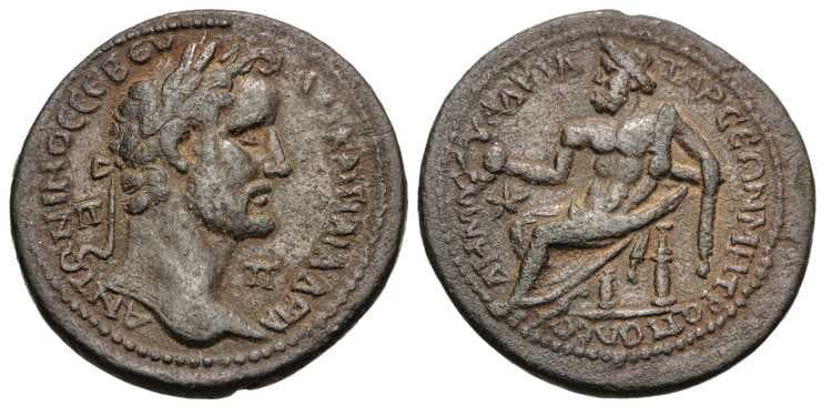 Tarsus SNG vA 5990v Antoninus Pius AE30 of Tarsus, Cilicia