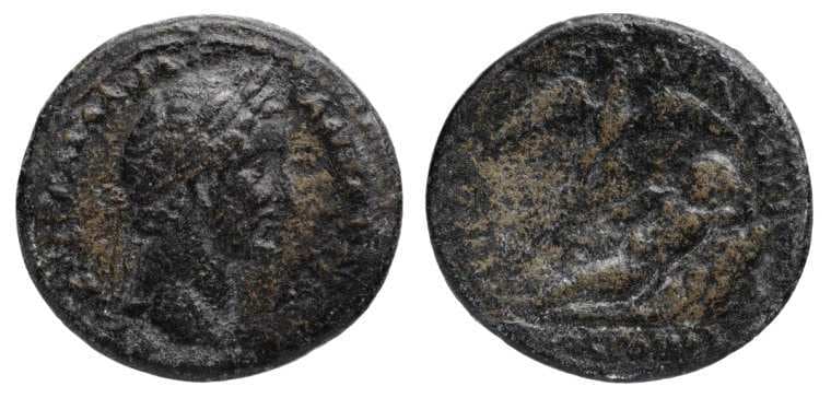 Tralles Mionnet IV, 1076 Antoninus Pius, AE32 of Tralles, Lydia