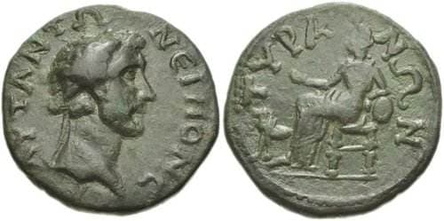 Tyra Zograph 51 Antoninus Pius, AE22 of Tyra, Sarmatia